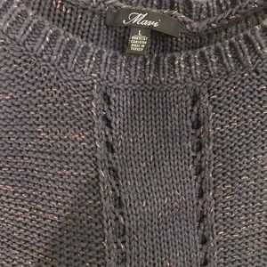 Navy (with pink specks) sweater